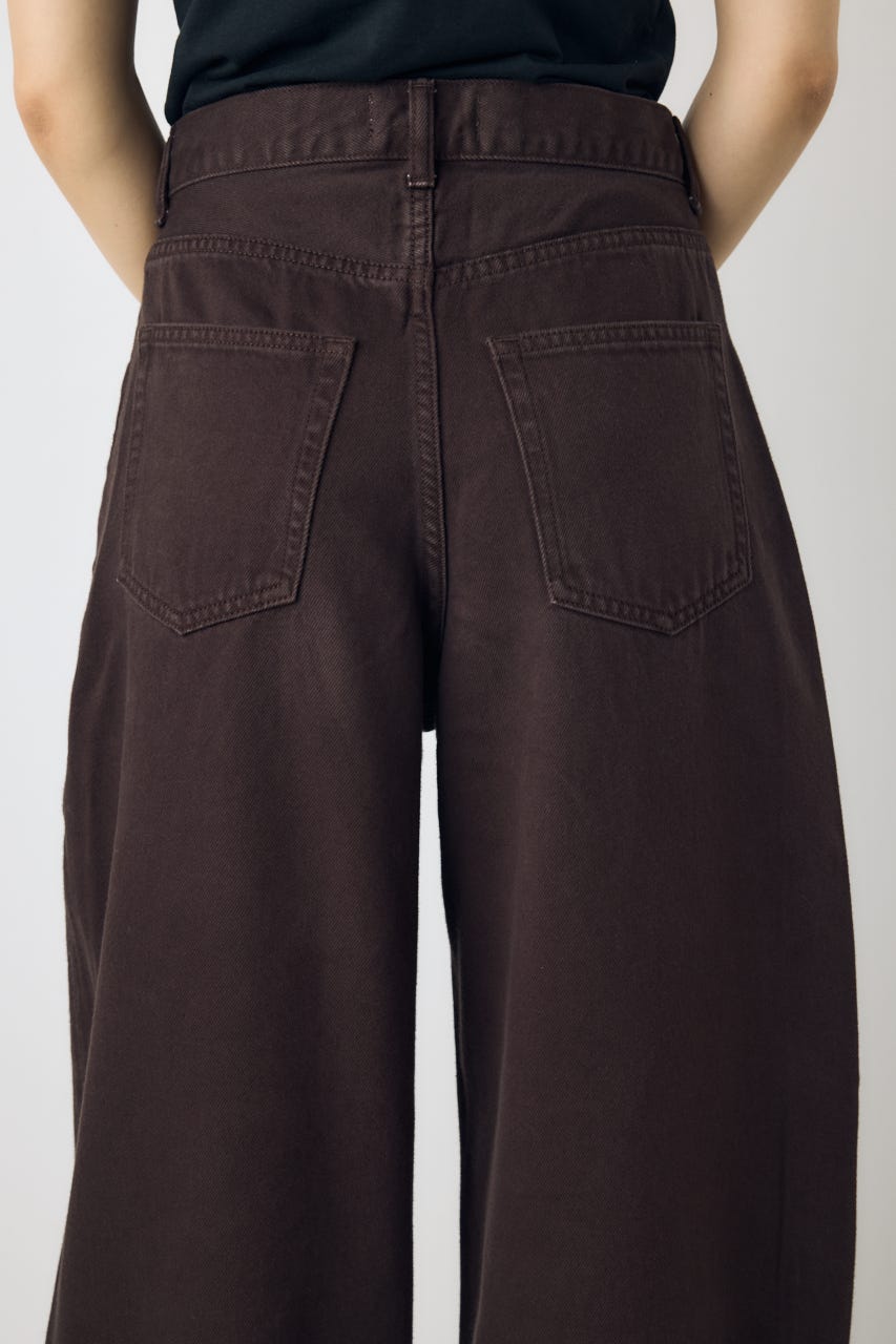 AZUL DENIM カラーワイドデニム BRN 26inch