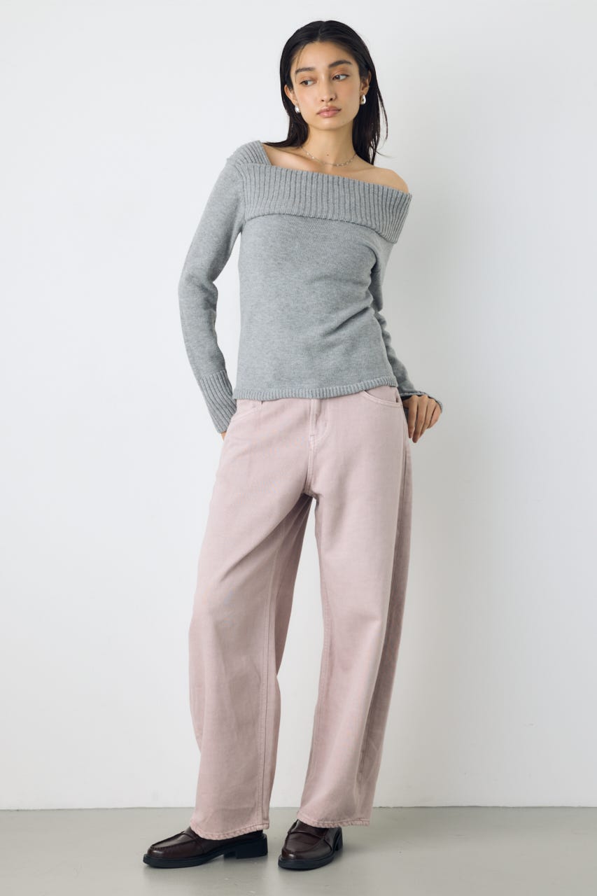 AZUL DENIM カラーワイドデニム PNK 25inch