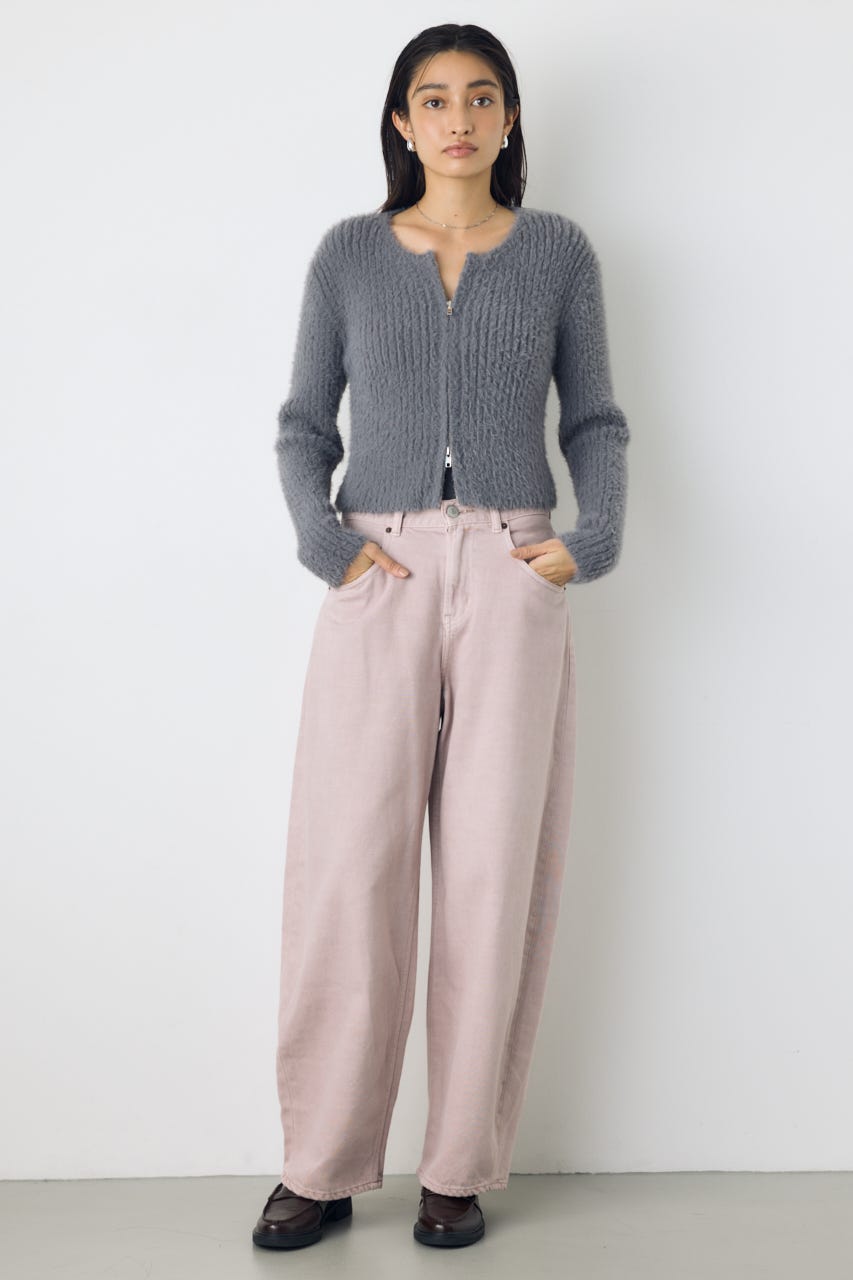AZUL DENIM カラーワイドデニム PNK 25inch