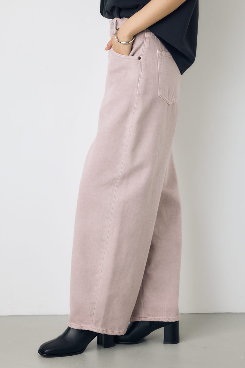 AZUL DENIM カラーワイドデニム PNK 25inch