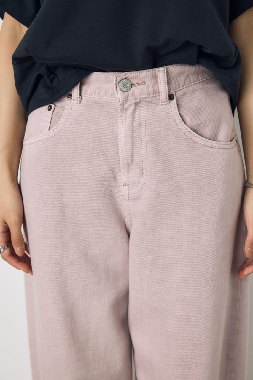 AZUL DENIM カラーワイドデニム PNK 25inch