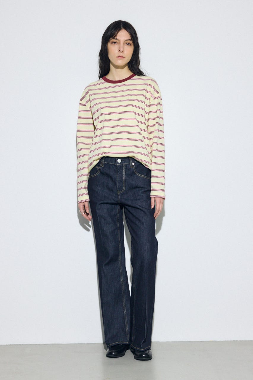 AZUL DENIM センタープレスフレアデニム One Wash 25inch