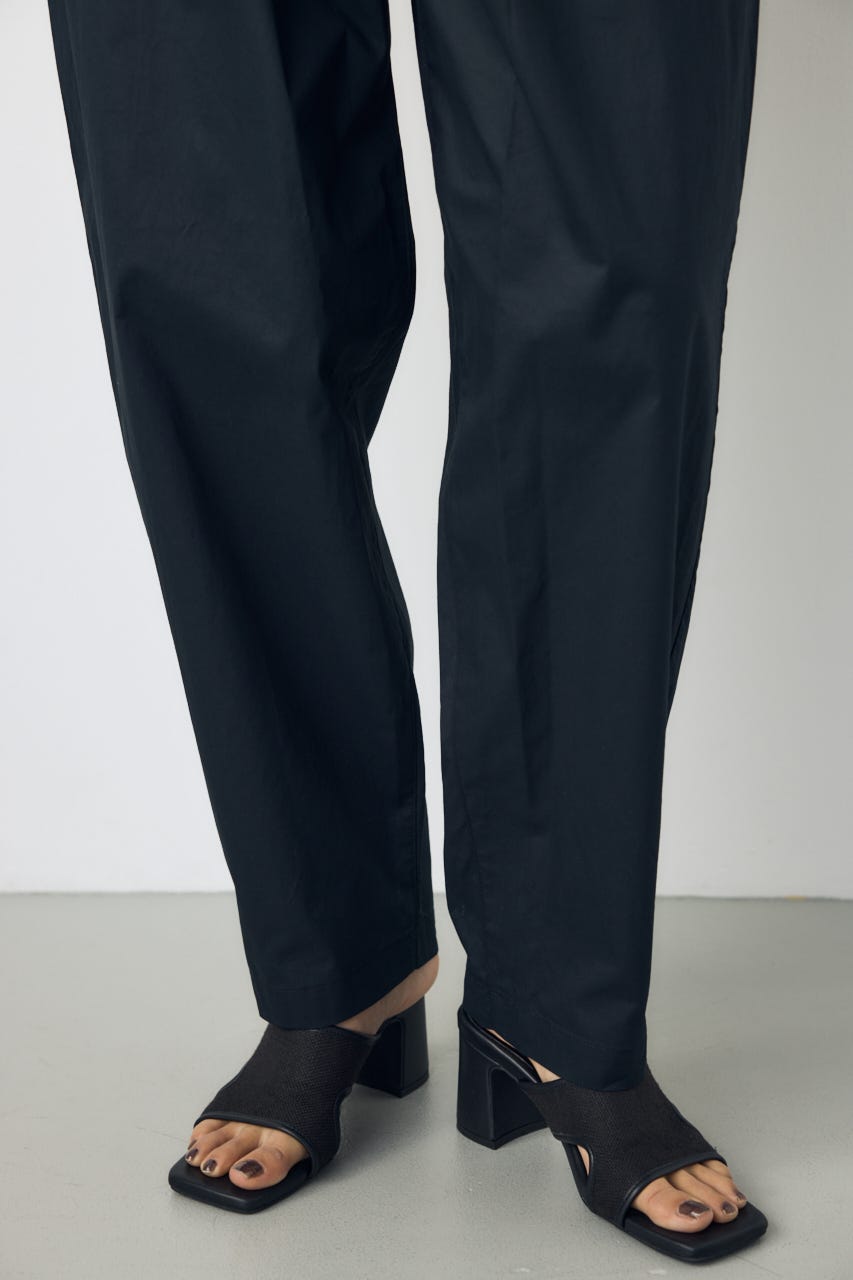 ライトコットンカーブワイドパンツ BLK M