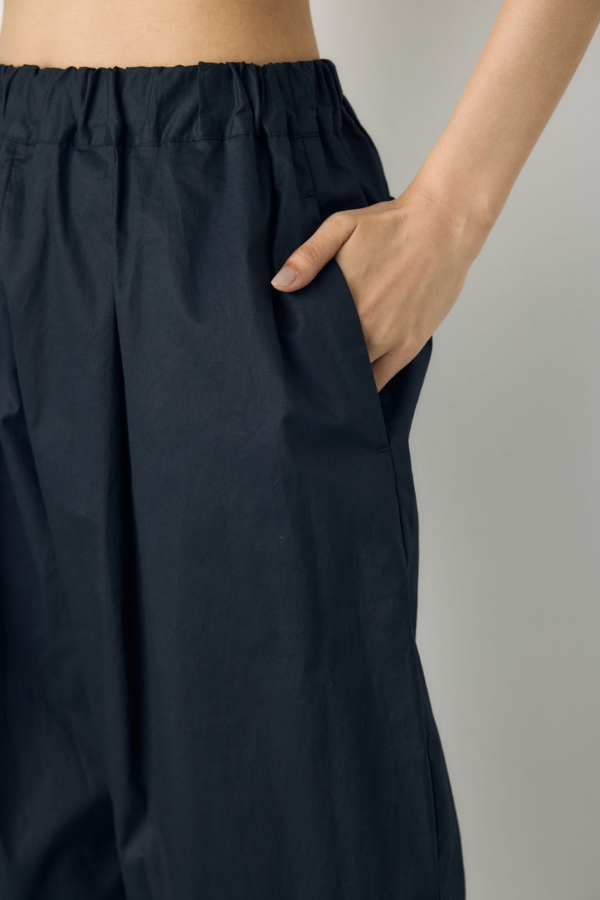 ライトコットンカーブワイドパンツ BLK M