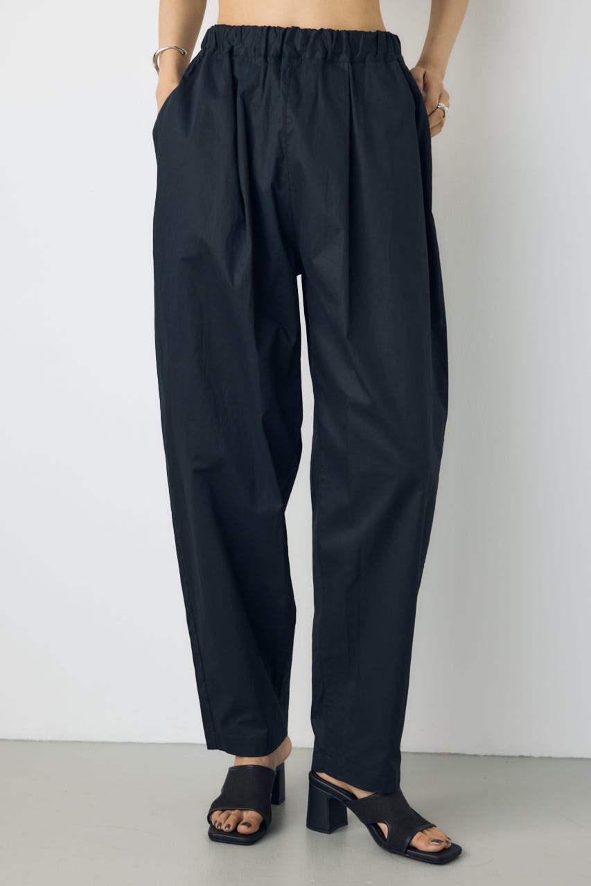 ライトコットンカーブワイドパンツ BLK M