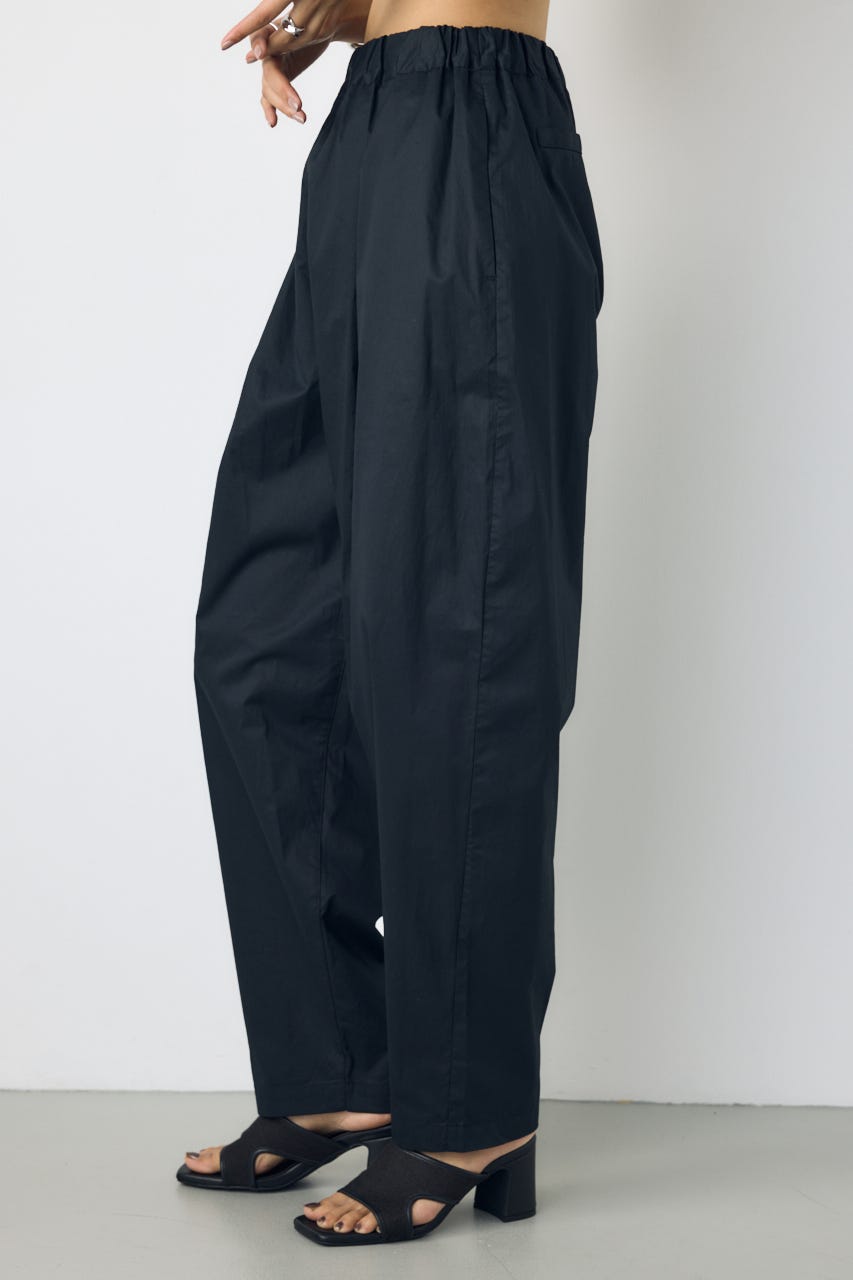 ライトコットンカーブワイドパンツ BLK M