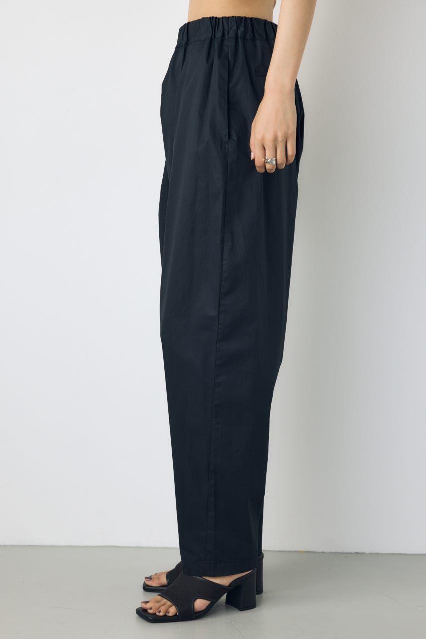 ライトコットンカーブワイドパンツ BLK M