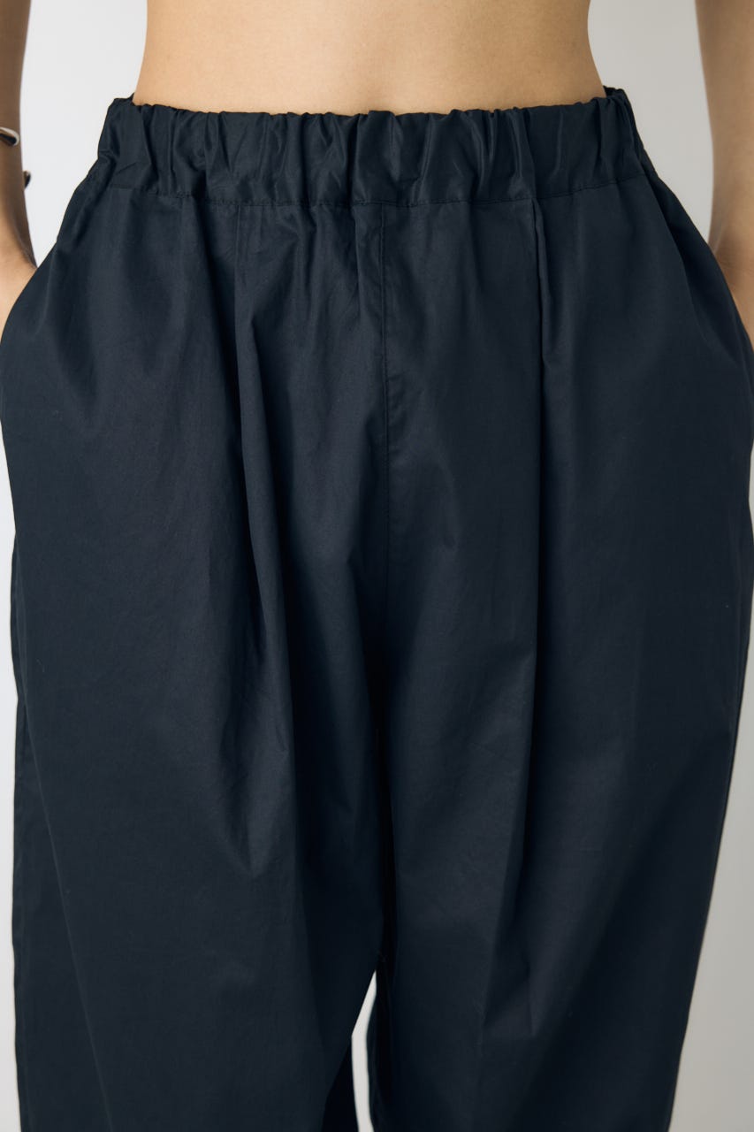 ライトコットンカーブワイドパンツ BLK M