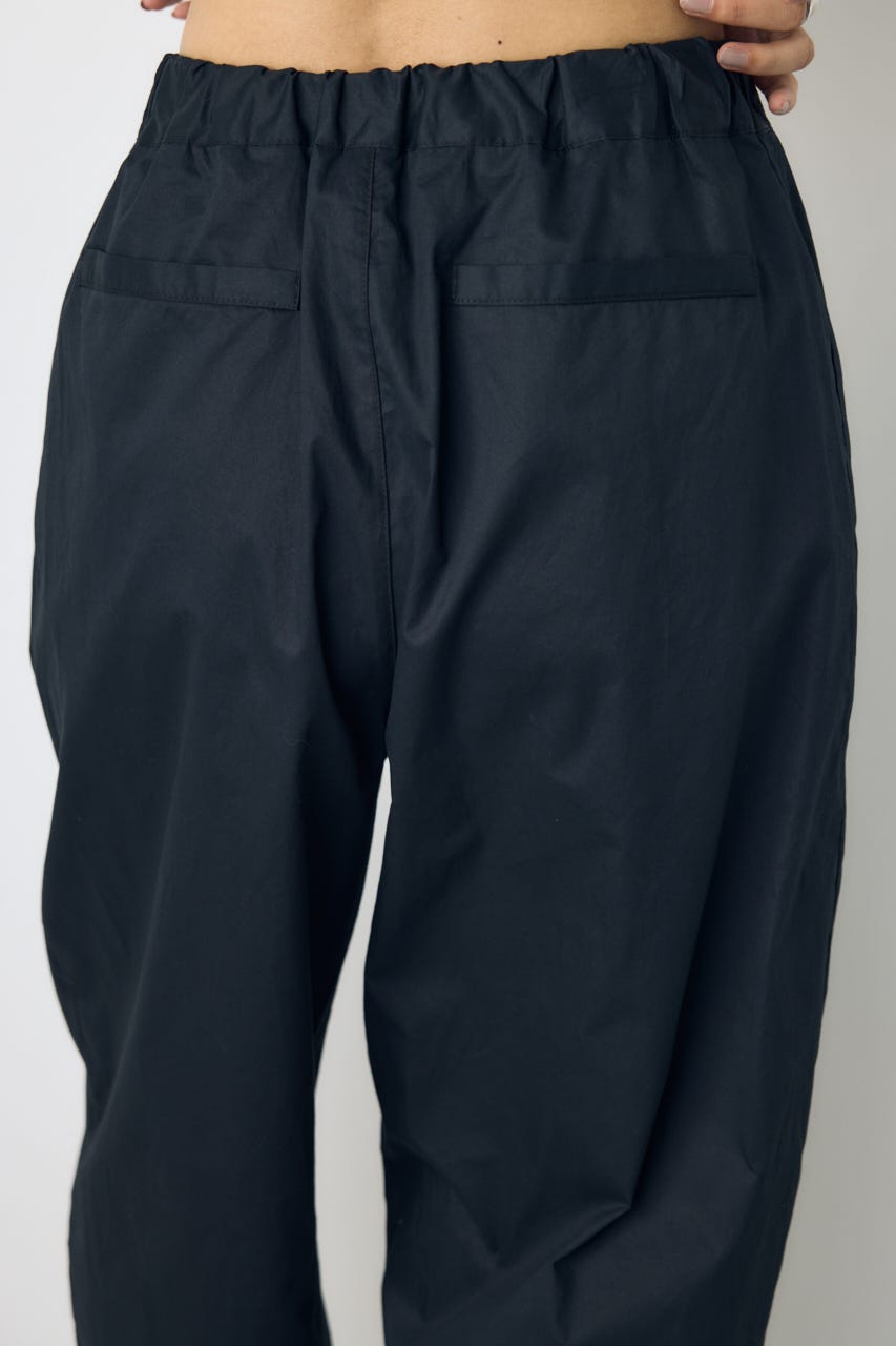 ライトコットンカーブワイドパンツ BLK M