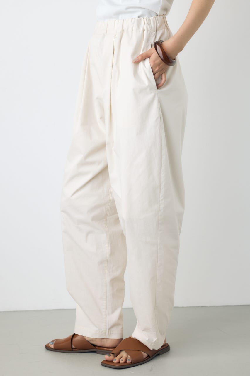 ライトコットンカーブワイドパンツ O/WHT M