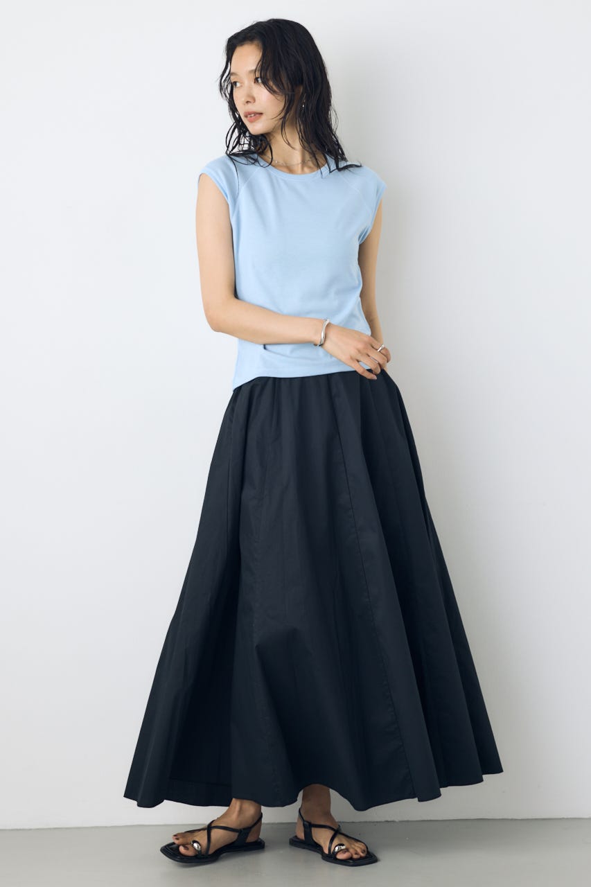 ライトコットンフレアスカート BLK M