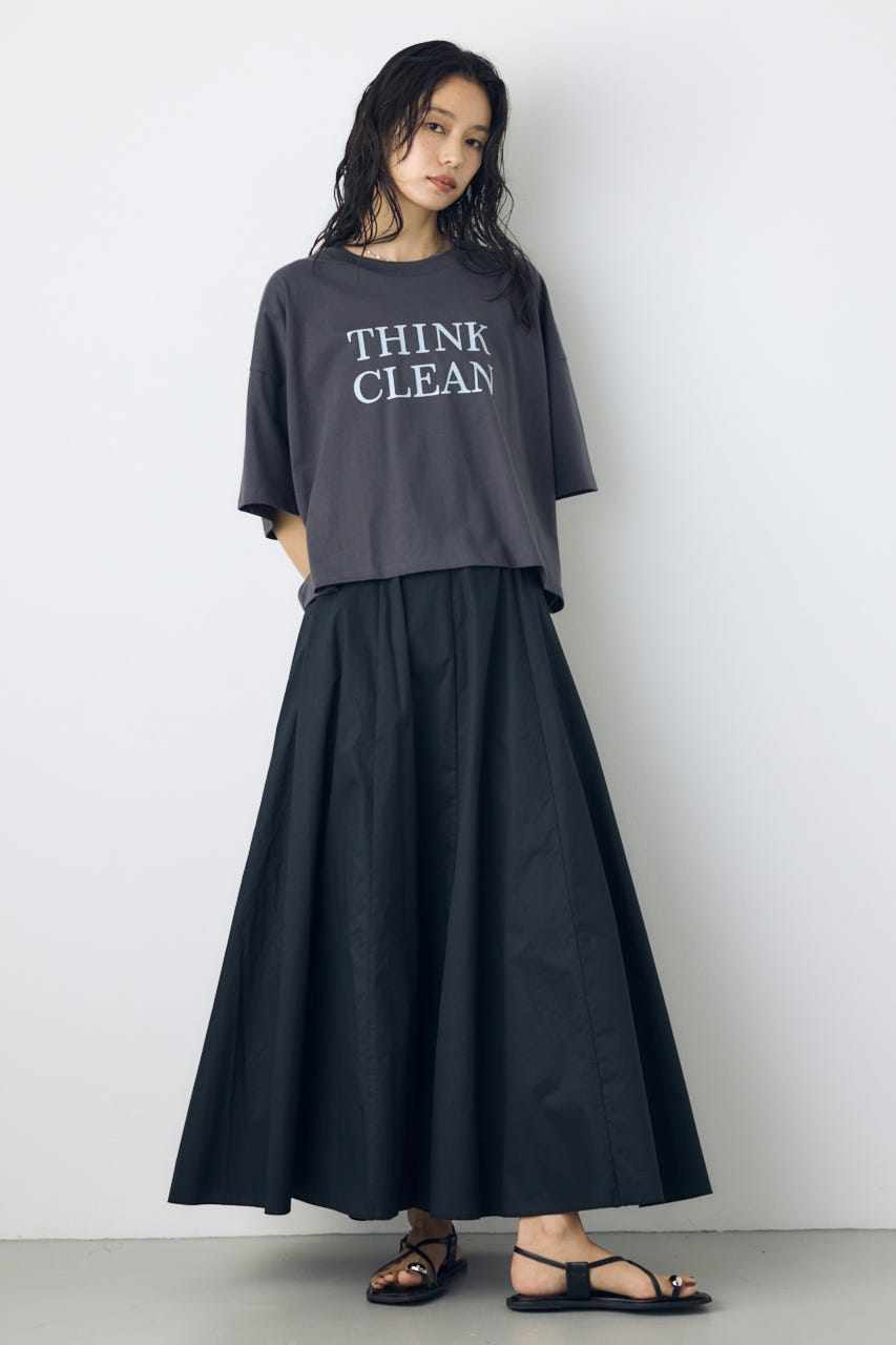 ライトコットンフレアスカート BLK M