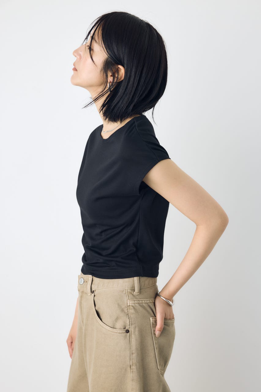 クロップドTEE BLK L