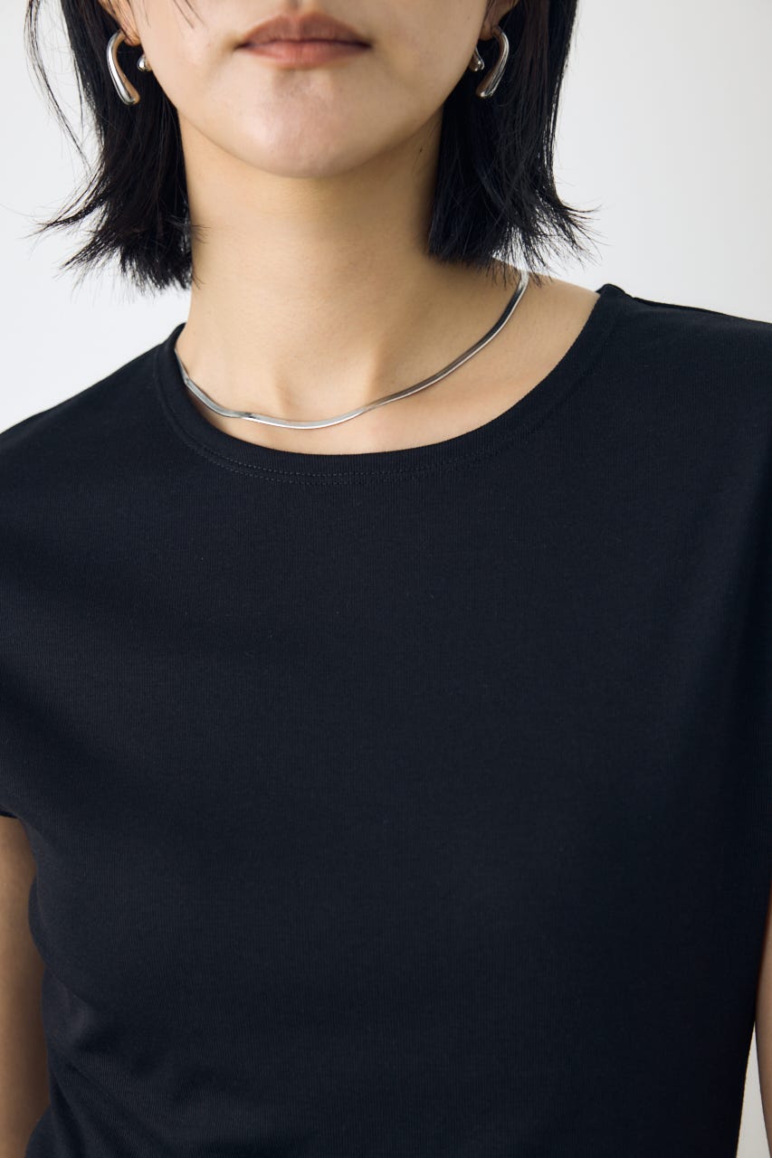 クロップドTEE BLK L