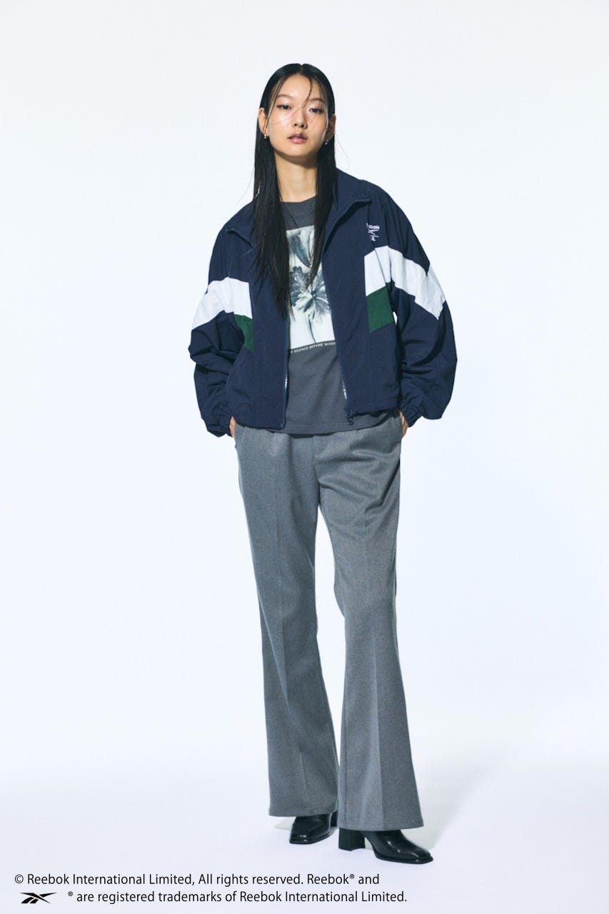 【REEBOK×AZUL】ナイロントラックジャケット NVY L