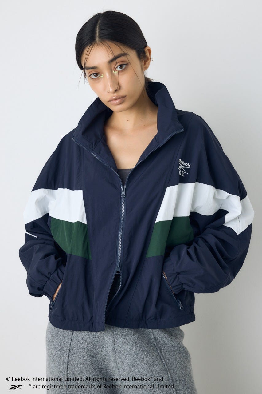 【REEBOK×AZUL】ナイロントラックジャケット NVY L