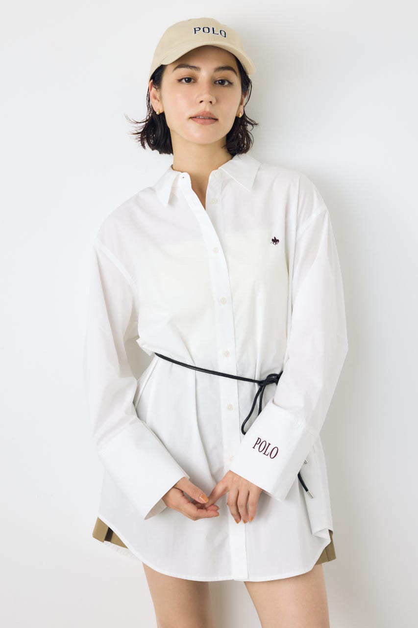 ＜先行予約＞【POLO BCS×AZUL】シャツミニワンピース O/WHT FREE