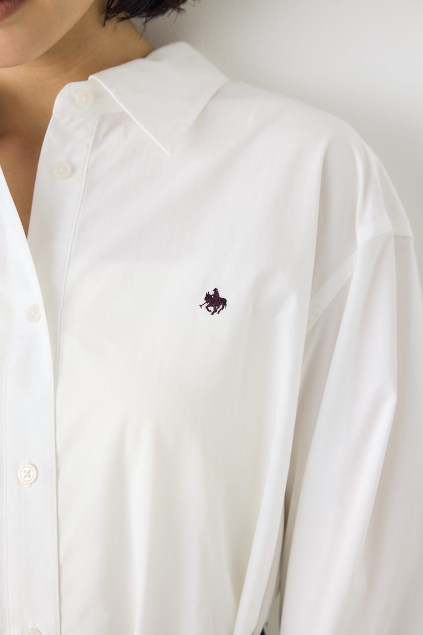 ＜先行予約＞【POLO BCS×AZUL】シャツミニワンピース O/WHT FREE