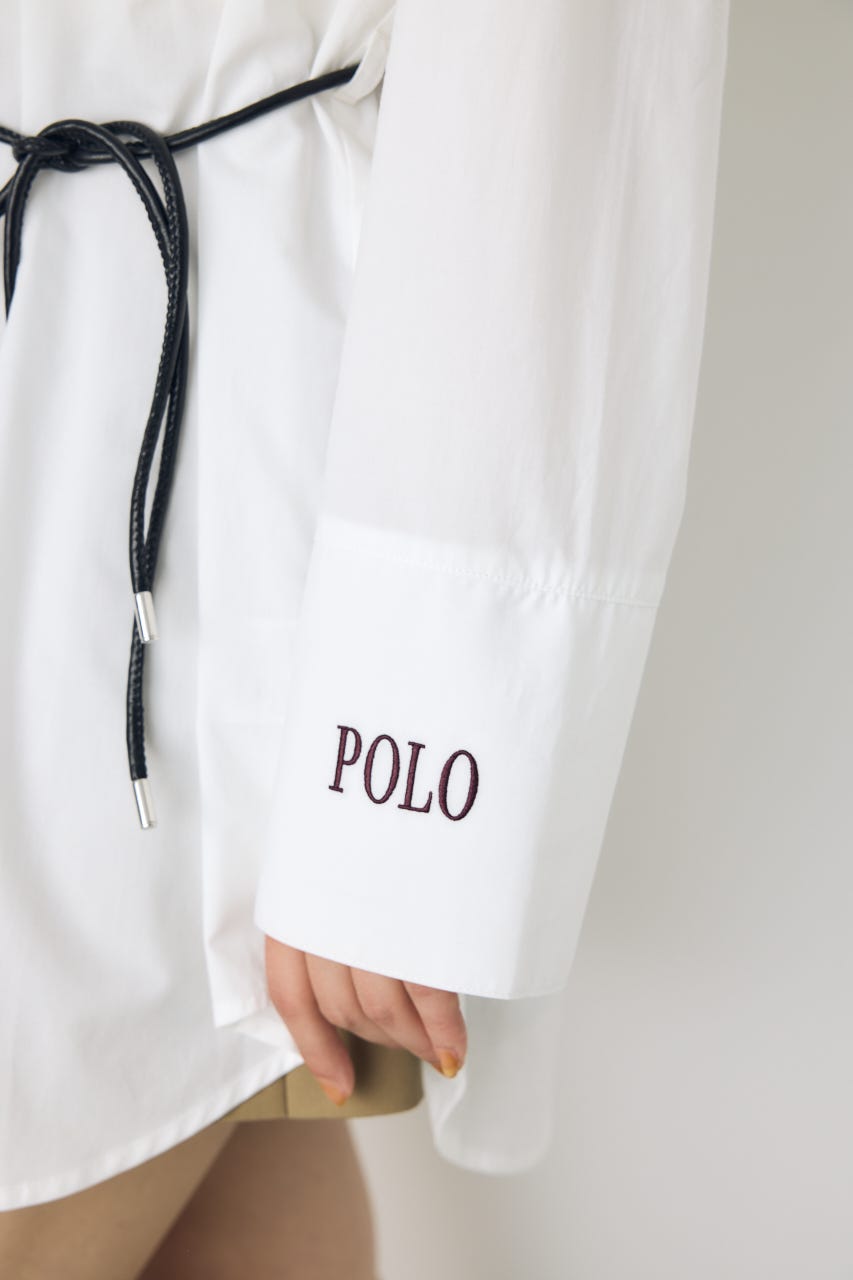 ＜先行予約＞【POLO BCS×AZUL】シャツミニワンピース O/WHT FREE