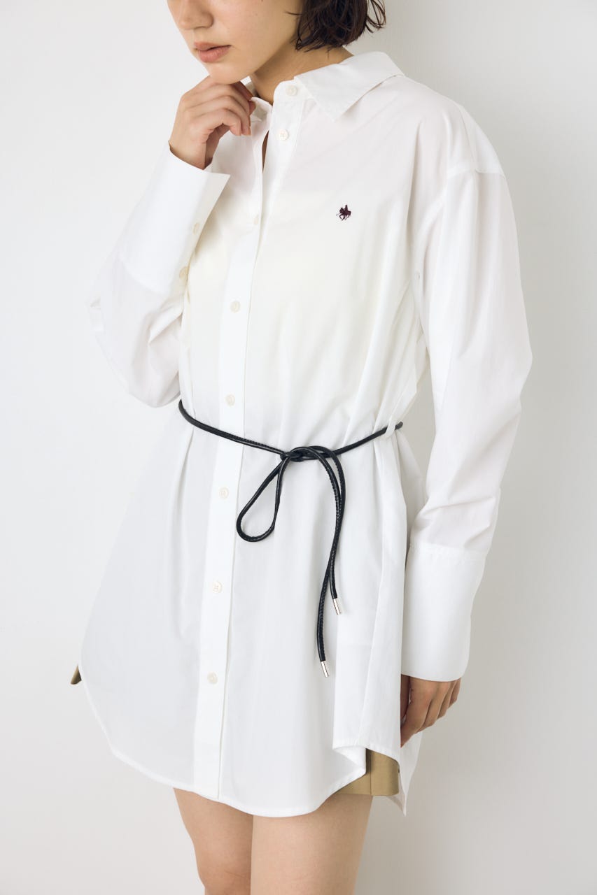 ＜先行予約＞【POLO BCS×AZUL】シャツミニワンピース O/WHT FREE
