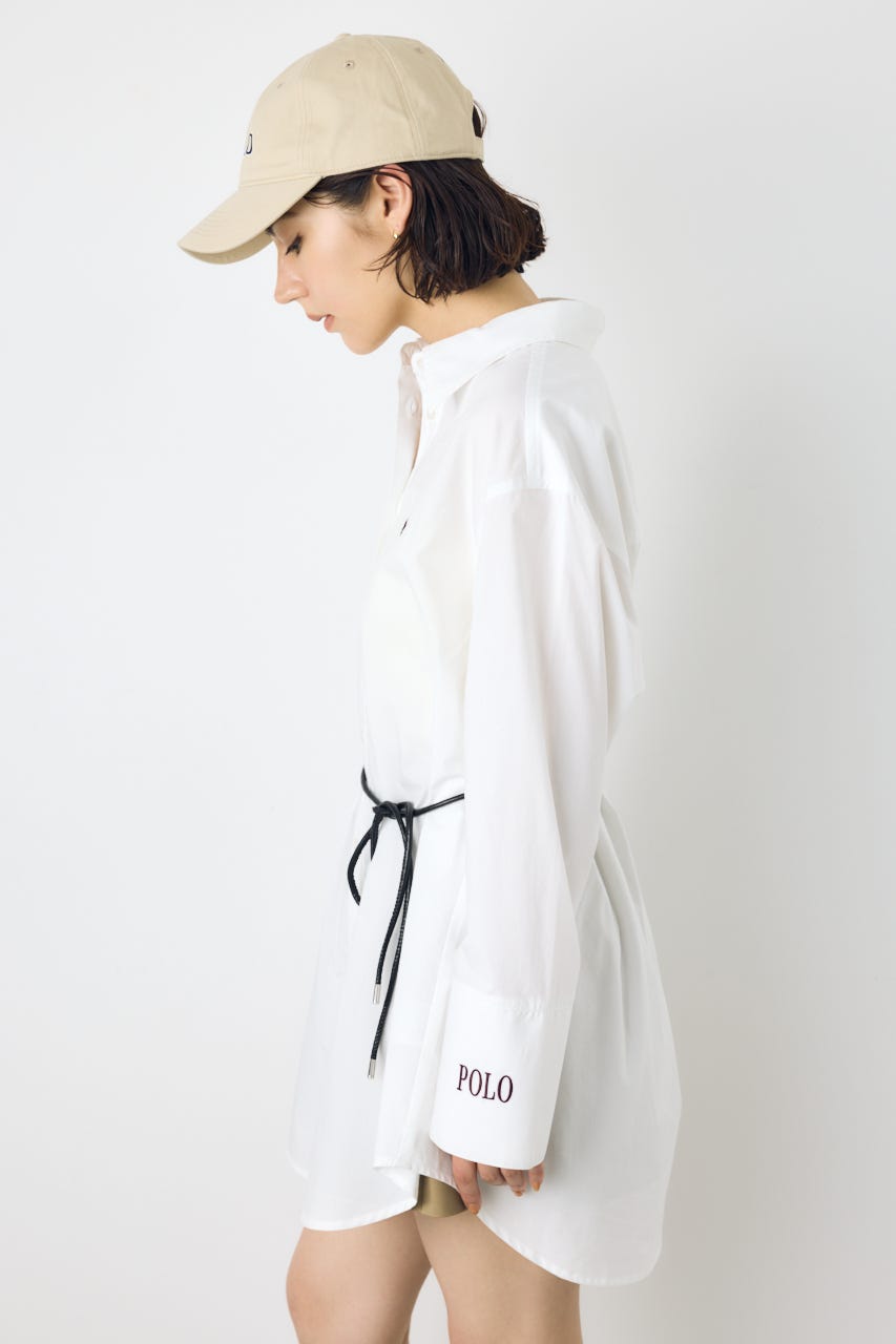 ＜先行予約＞【POLO BCS×AZUL】シャツミニワンピース O/WHT FREE