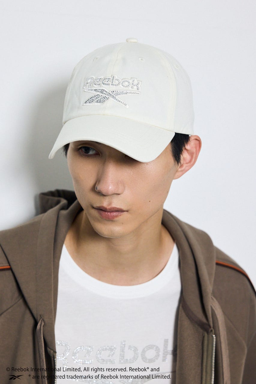 【REEBOK×AZUL】ラインストーンキャップ O/WHT FREE