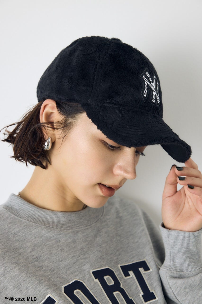 NEW ERA×AZUL MLBストーンロゴファーCAP BLK FREE