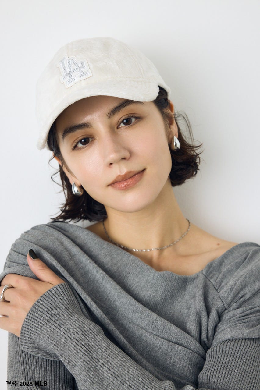 NEW ERA×AZUL MLBストーンロゴファーCAP WHT FREE