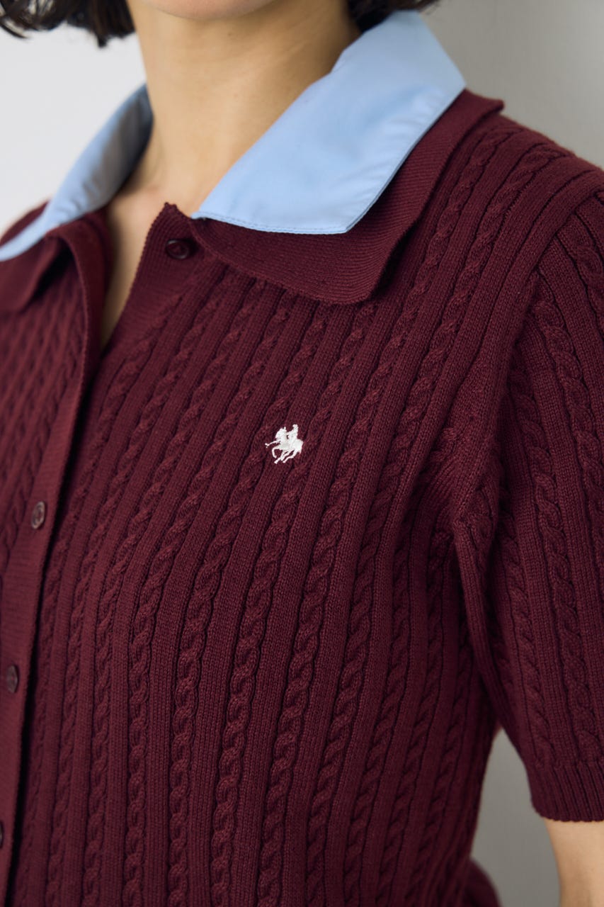 ＜先行予約＞【POLO BCS×AZUL】ダブルカラーニット BRD FREE
