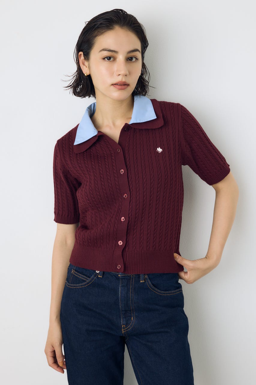 ＜先行予約＞【POLO BCS×AZUL】ダブルカラーニット BRD FREE