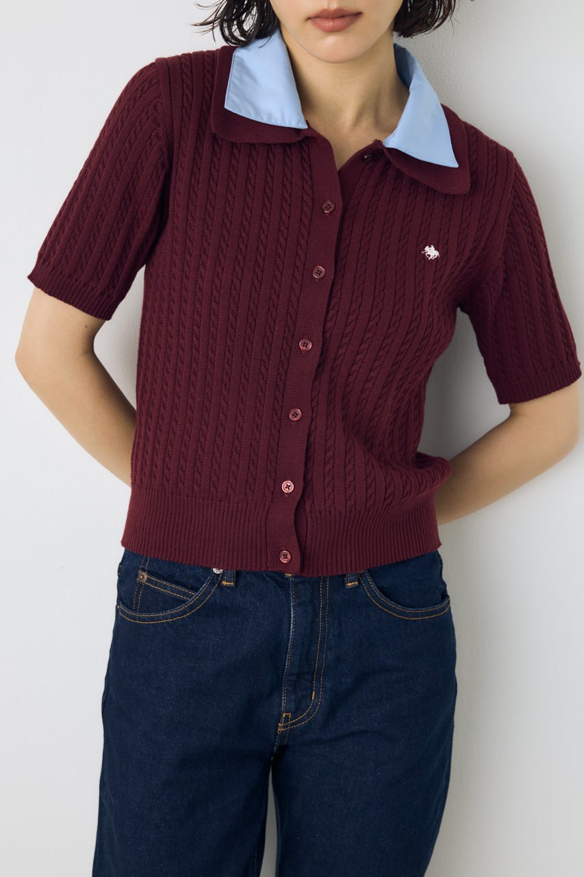 ＜先行予約＞【POLO BCS×AZUL】ダブルカラーニット BRD FREE