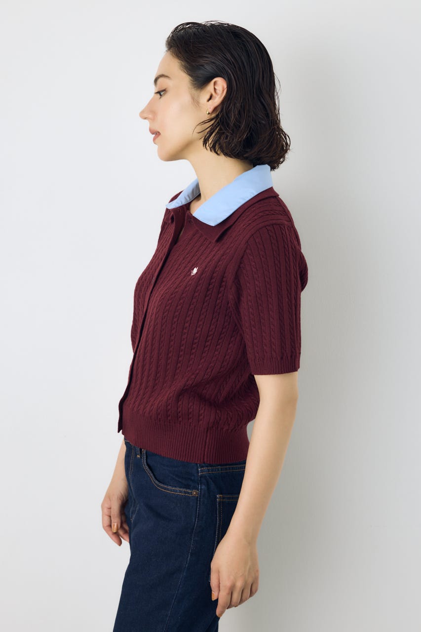＜先行予約＞【POLO BCS×AZUL】ダブルカラーニット BRD FREE