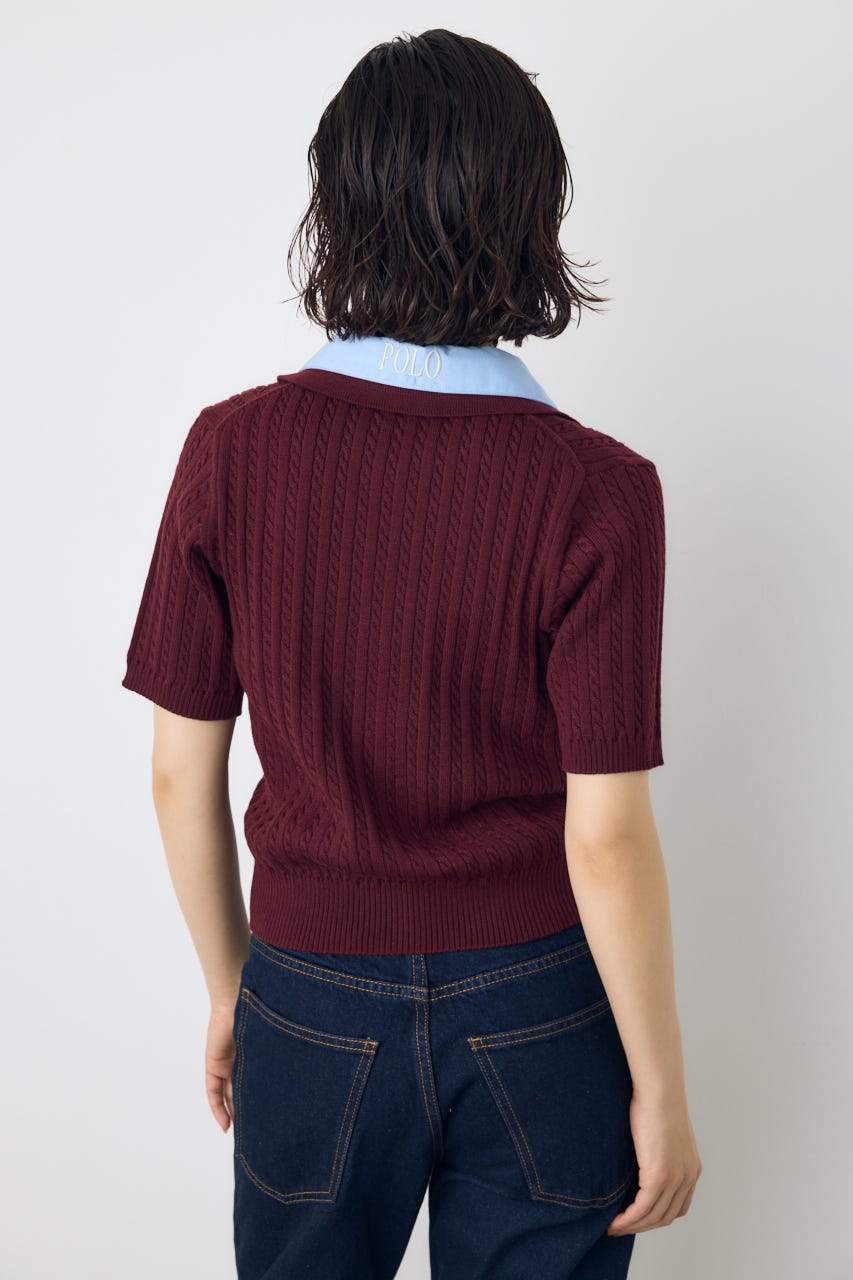 ＜先行予約＞【POLO BCS×AZUL】ダブルカラーニット BRD FREE