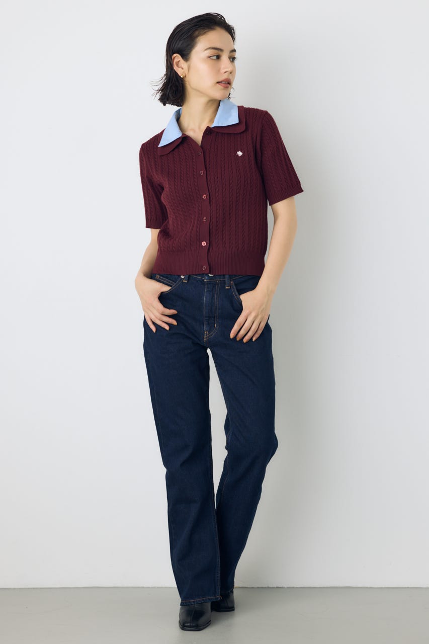 ＜先行予約＞【POLO BCS×AZUL】ダブルカラーニット BRD FREE