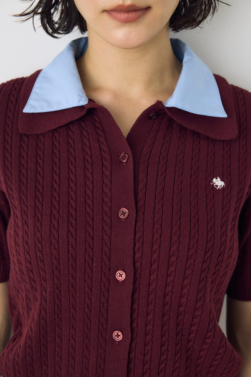 ＜先行予約＞【POLO BCS×AZUL】ダブルカラーニット BRD FREE