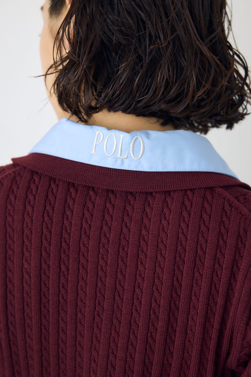 ＜先行予約＞【POLO BCS×AZUL】ダブルカラーニット BRD FREE