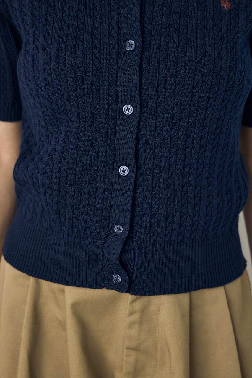 ＜先行予約＞【POLO BCS×AZUL】ダブルカラーニット NVY FREE