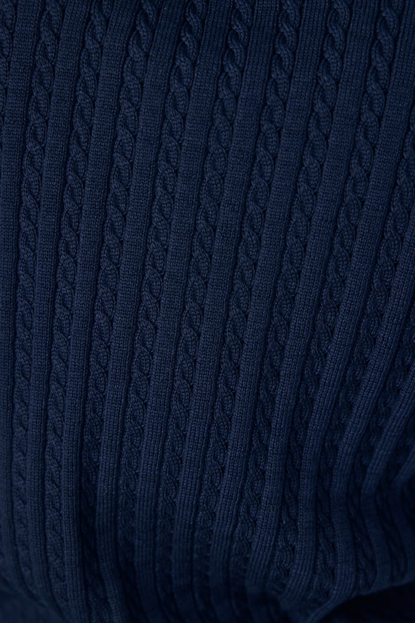 ＜先行予約＞【POLO BCS×AZUL】ダブルカラーニット NVY FREE