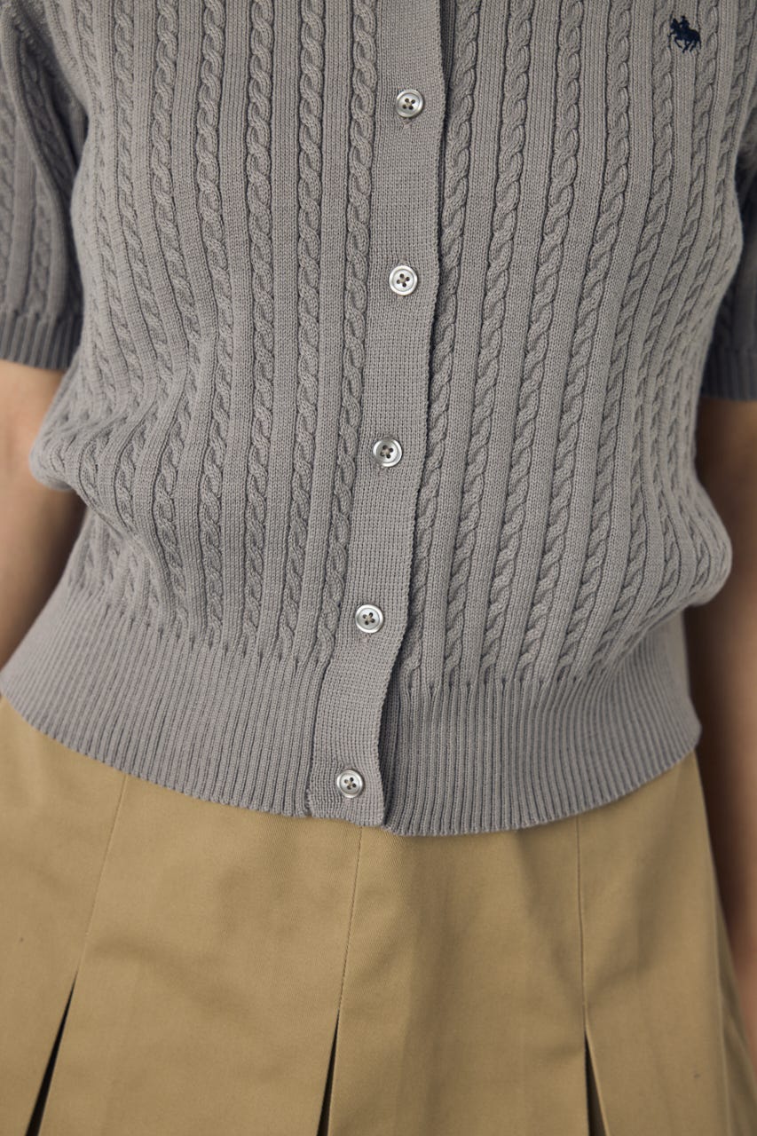 ＜先行予約＞【POLO BCS×AZUL】ダブルカラーニット T.GRY FREE