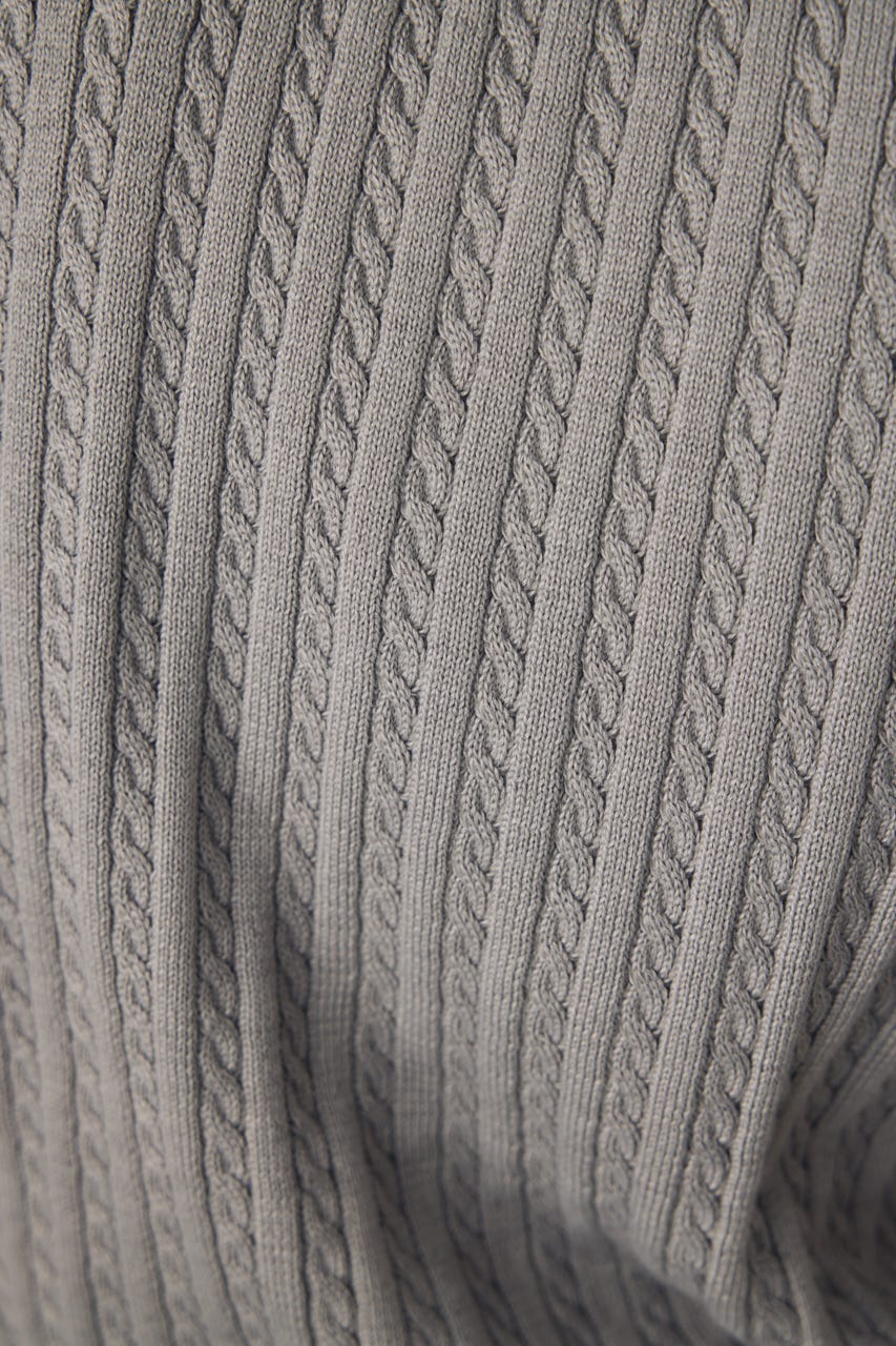 ＜先行予約＞【POLO BCS×AZUL】ダブルカラーニット T.GRY FREE