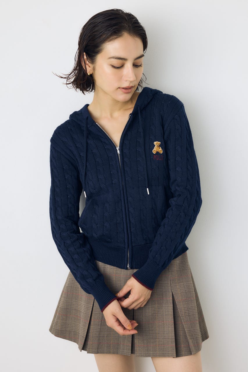 <先行予約>【POLO BCS×AZUL】ニットパーカー NVY FREE