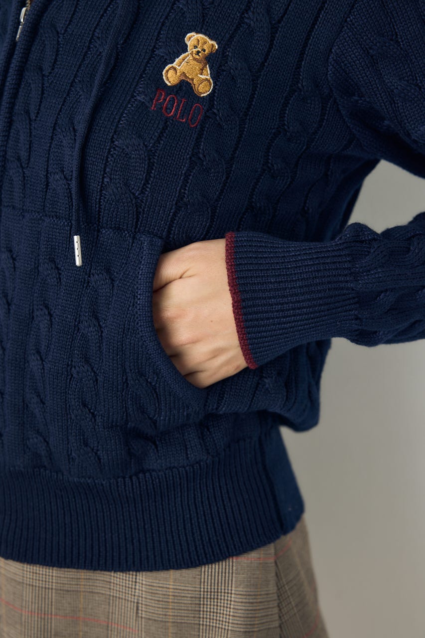 <先行予約>【POLO BCS×AZUL】ニットパーカー NVY FREE