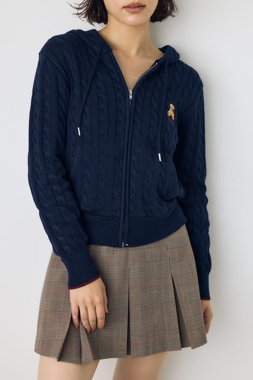 <先行予約>【POLO BCS×AZUL】ニットパーカー NVY FREE
