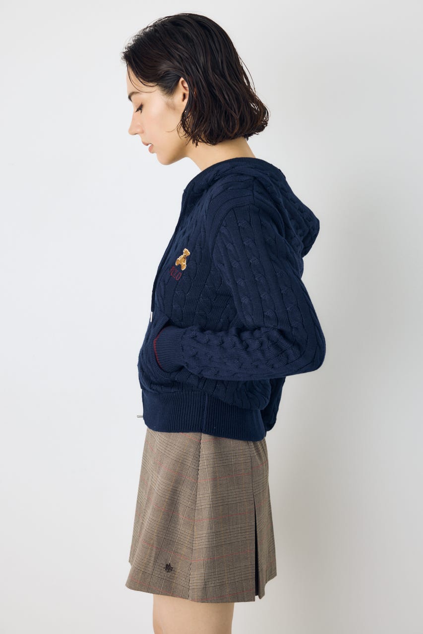<先行予約>【POLO BCS×AZUL】ニットパーカー NVY FREE