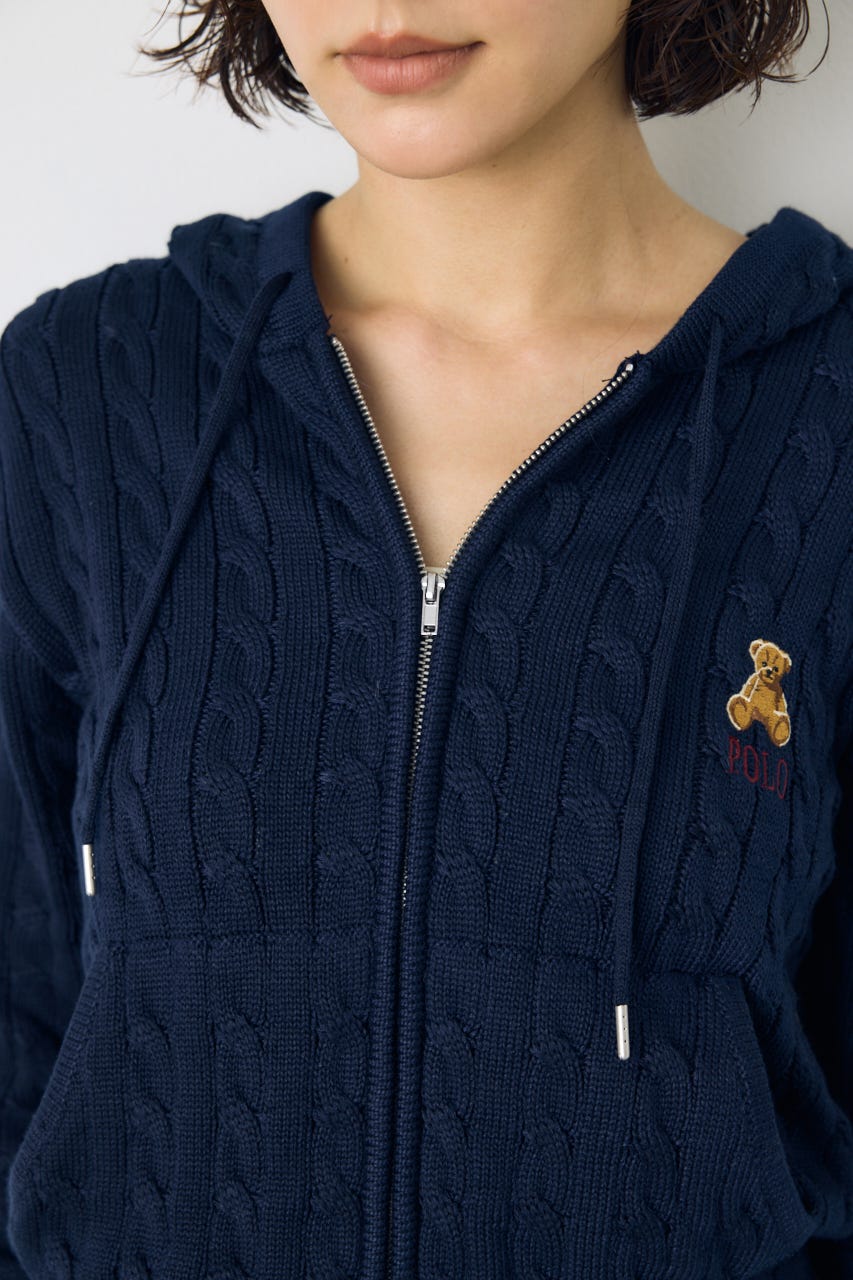 <先行予約>【POLO BCS×AZUL】ニットパーカー NVY FREE