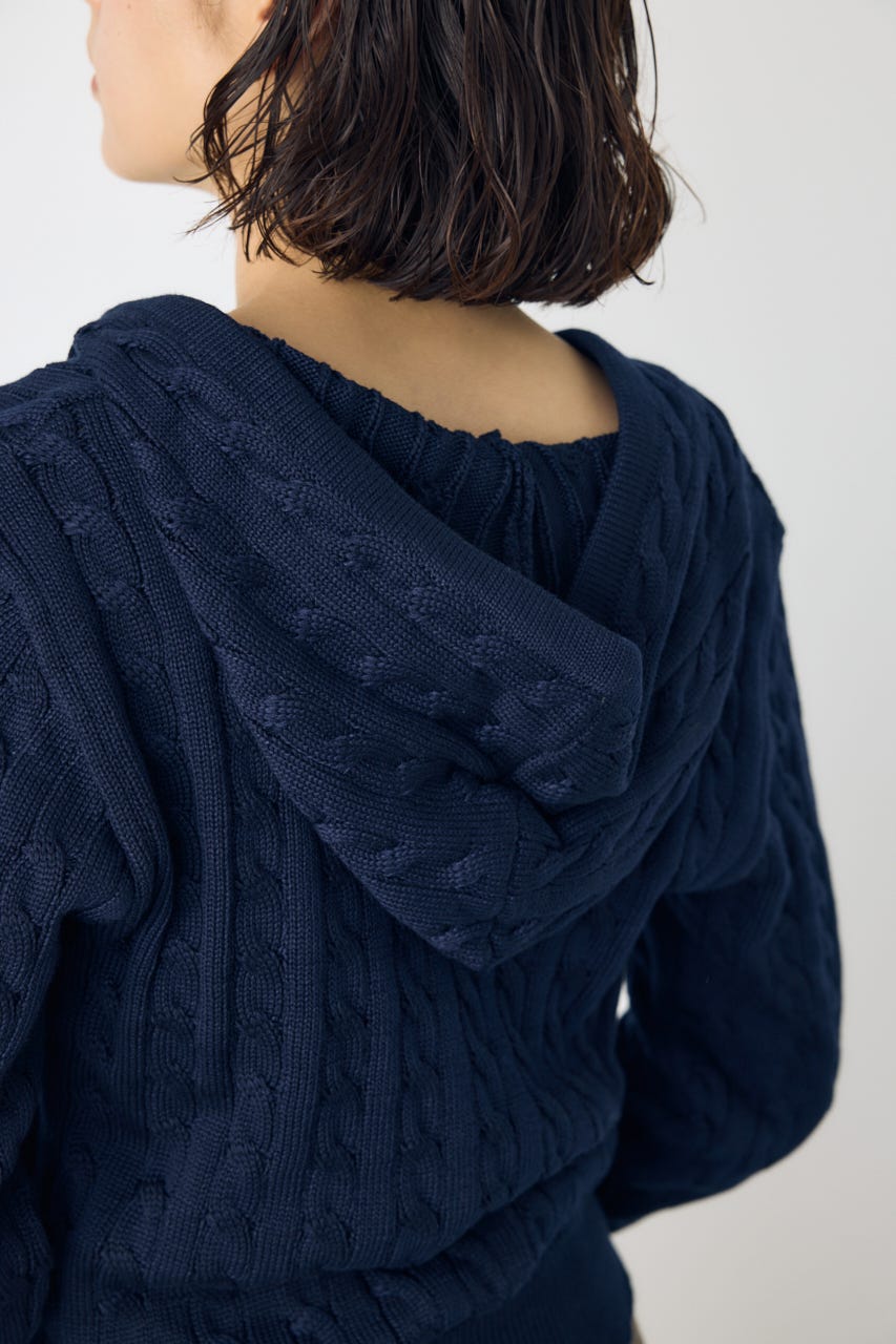 <先行予約>【POLO BCS×AZUL】ニットパーカー NVY FREE