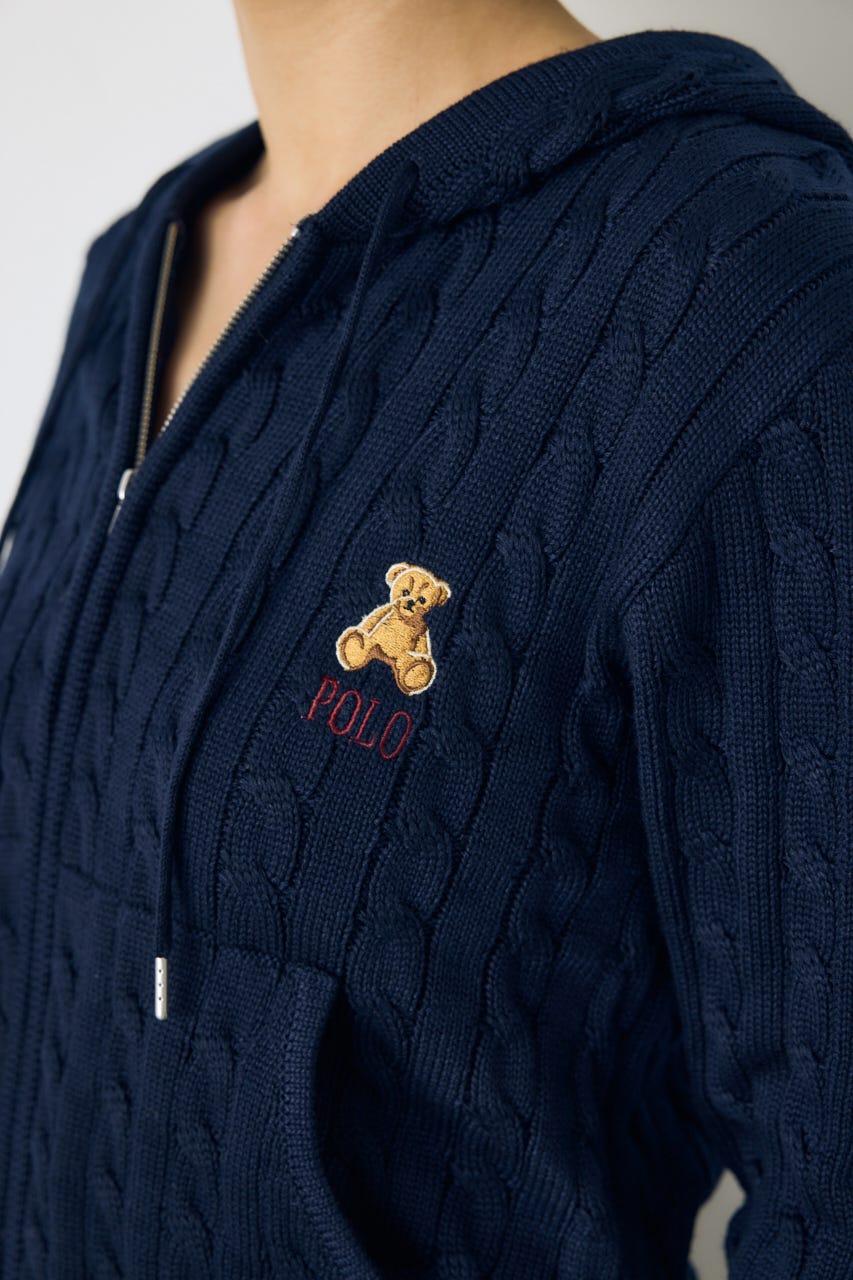 <先行予約>【POLO BCS×AZUL】ニットパーカー NVY FREE