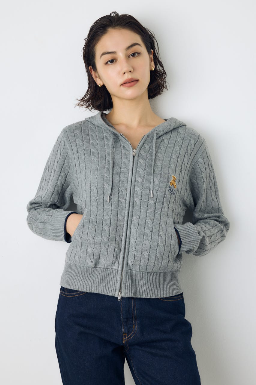 <先行予約>【POLO BCS×AZUL】ニットパーカー T.GRY FREE