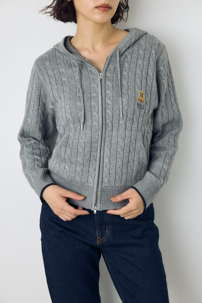 <先行予約>【POLO BCS×AZUL】ニットパーカー T.GRY FREE