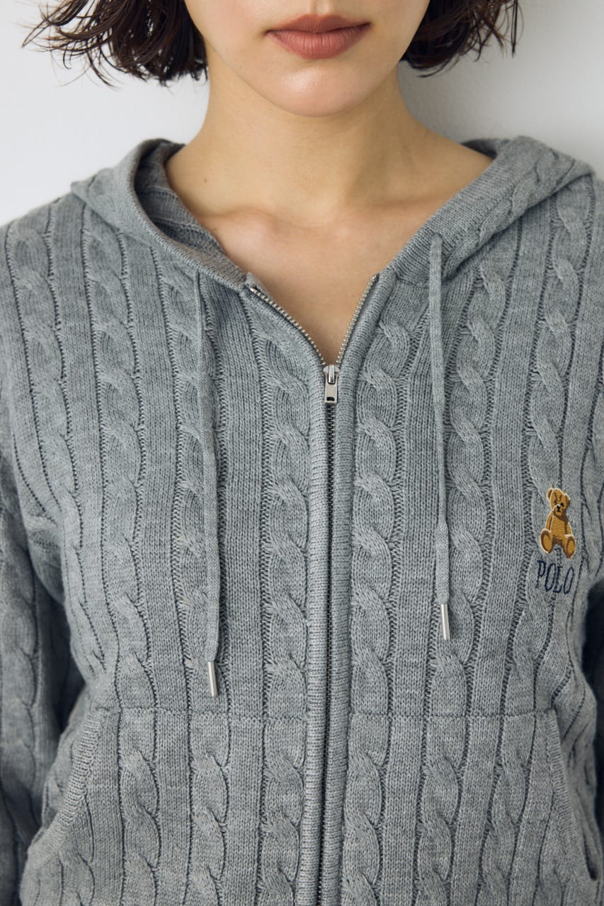 <先行予約>【POLO BCS×AZUL】ニットパーカー T.GRY FREE